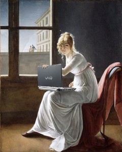 Woman with Vaio