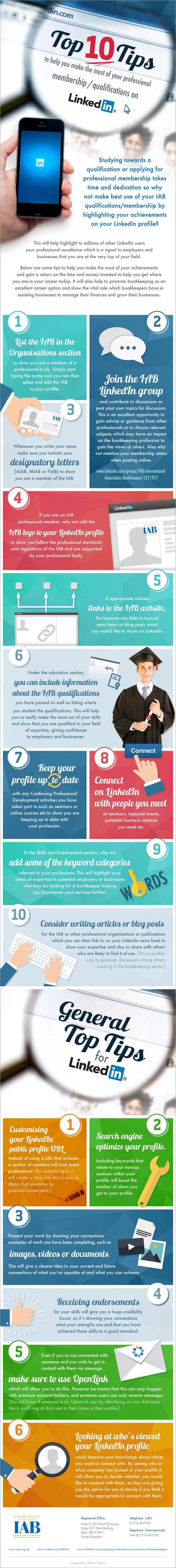 Top LinkedIn tips - infographic by IAB