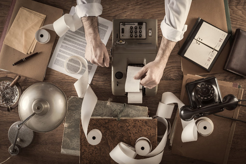 Cluttered desk